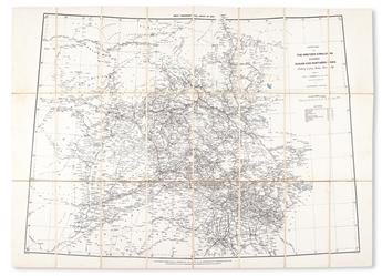 MONTGOMERIE, THOMAS GEORGE.  Kashmir Route Map. 1863 + Route Map for the Western Himalayas, Kashmir, Punjab, and Northern India. 1874